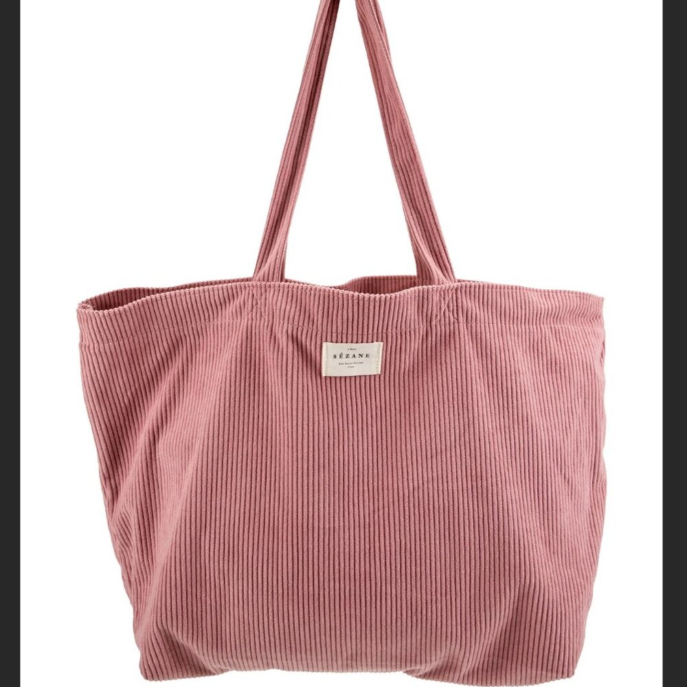 NWOT‎ Sézane Pink Velvet Corduroy Tote